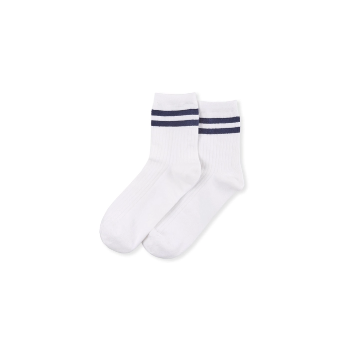 Chalk Bamboo Ankle Socks White