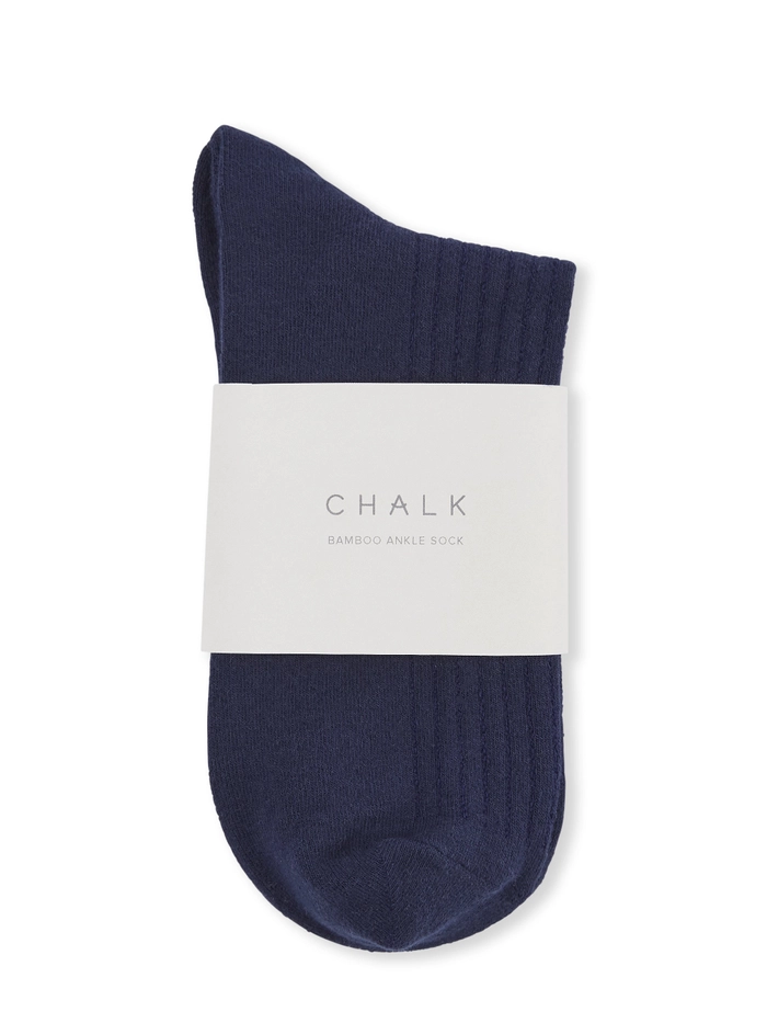 Chalk Bamboo Ankle Socks Navy