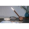 Gingko Octagon One Desk Lamp - Walnut