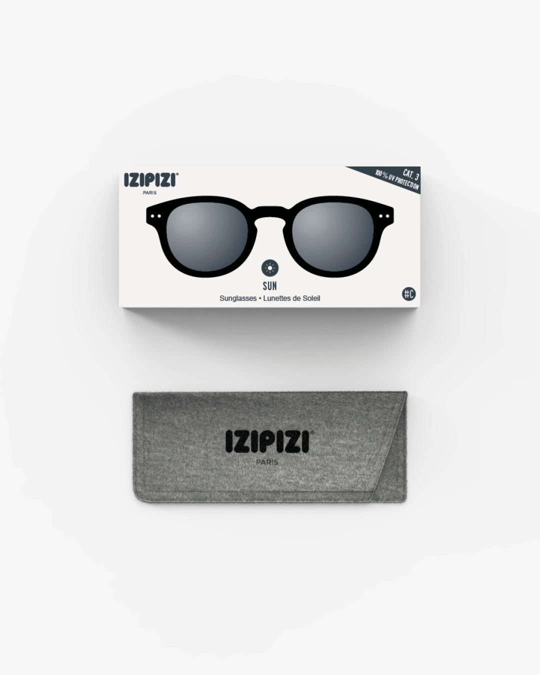 IZIPIZI  #C Black Reading Sunglasses