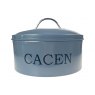 CACEN Round Tin | Serif Font, Grey & Chrome