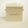 BISGEDI Small Square Tin Welsh | Block Font, Cream