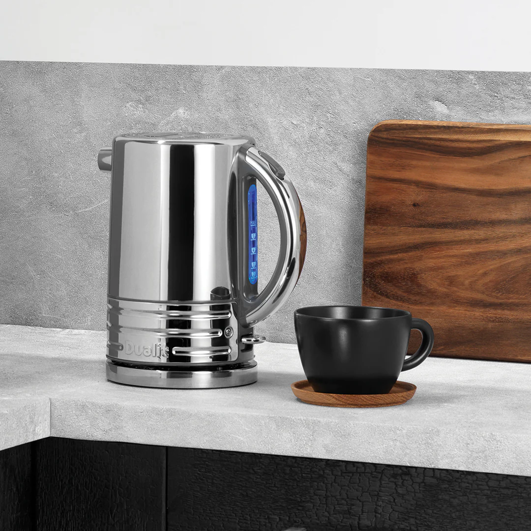 Dualit Architect Kettle | Grey Body With Stainless Steel Panels