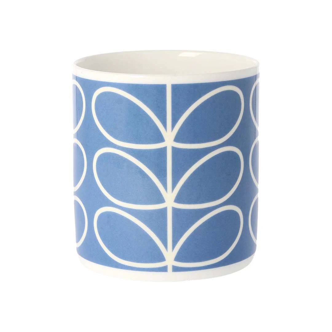 Orla Kiely Linear Stem Periwinkle Blue Quite Big Mug