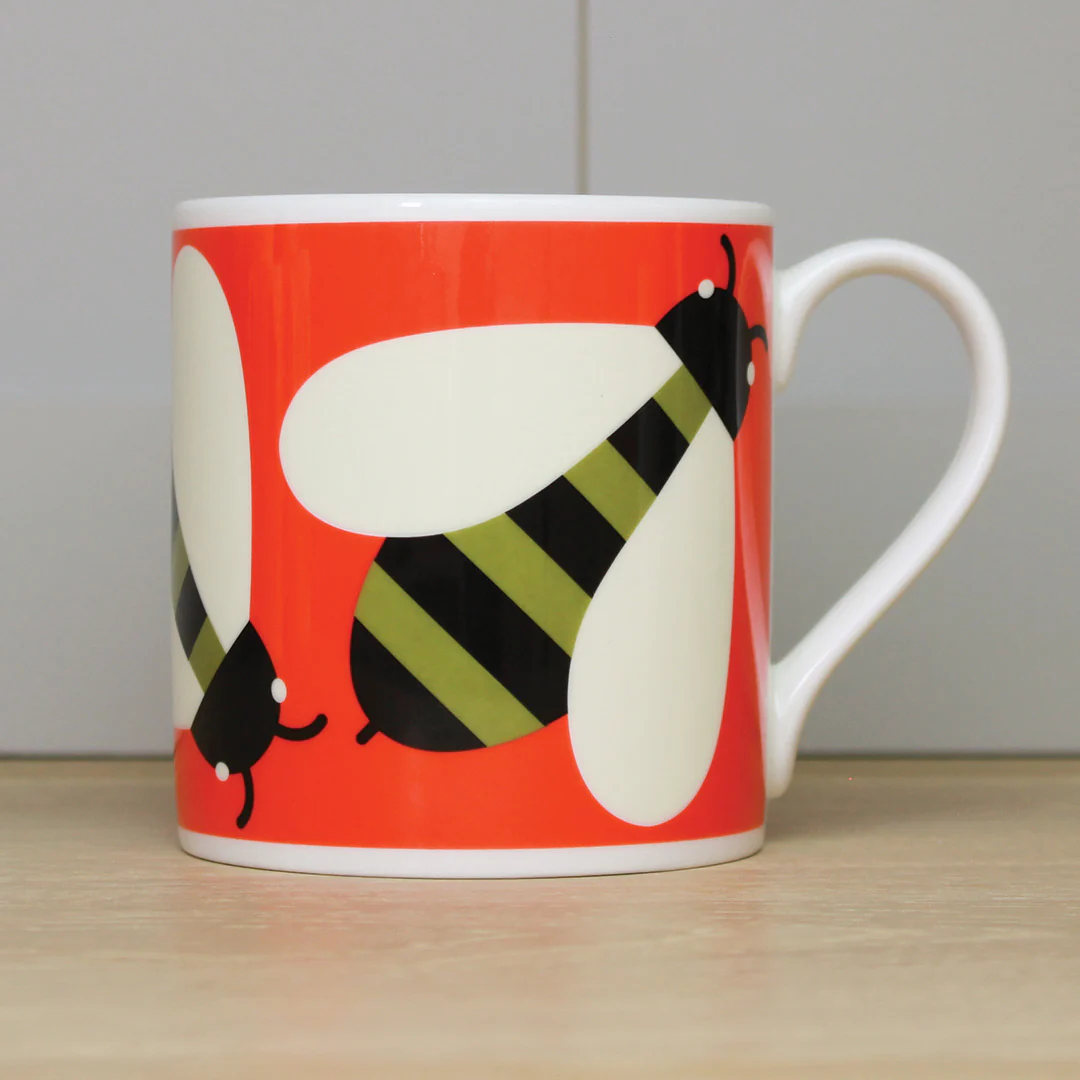 Orla Kiely Busy Bee Orange Quite Big Mug